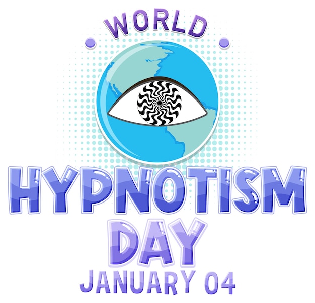 Free vector world hypnotism day banner design