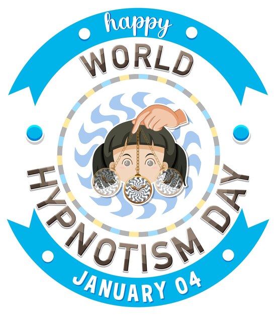 Free vector world hypnotism day banner design