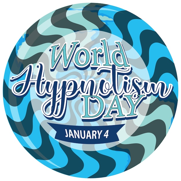 Free vector world hypnotism day banner design