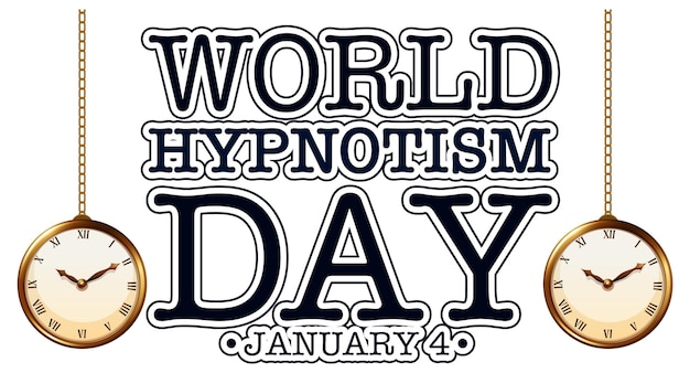 Бесплатное векторное изображение Январская икона всемирного дня гипноза