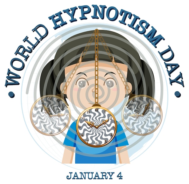 Free vector world hypnotism day january icon