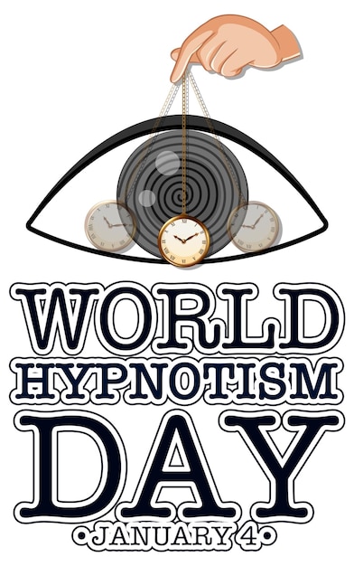 Free vector world hypnotism day january icon