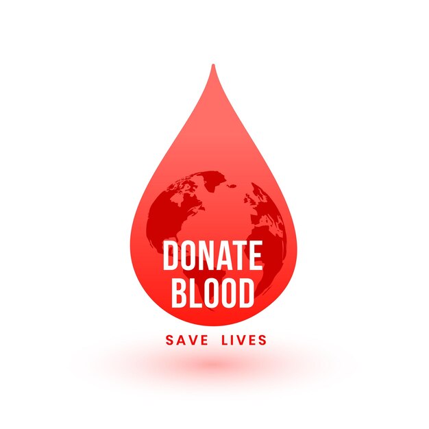 World international blood donor day concept poster design