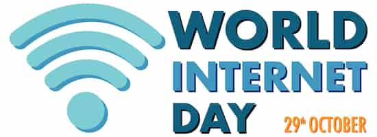 Free vector world internet day banner design