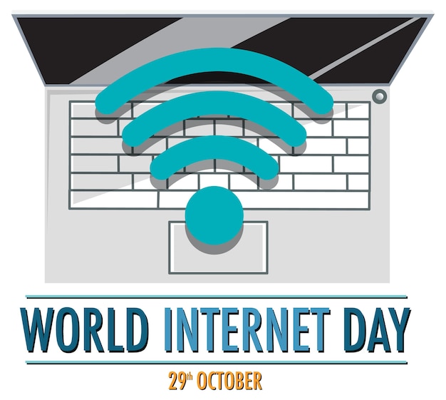 Free vector world internet day banner design