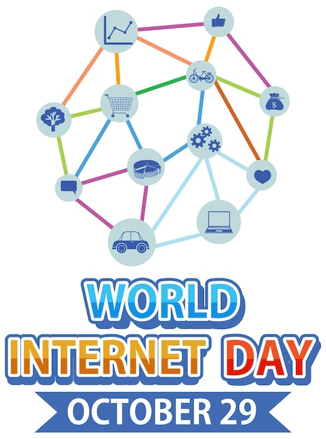 Free vector world internet day banner design