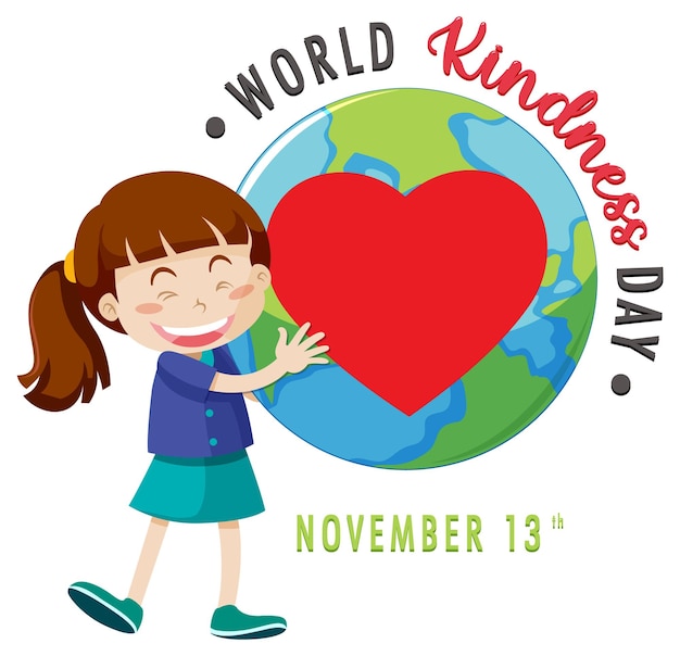 Free vector world kindness day poster design