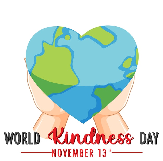 Free vector world kindness day poster design