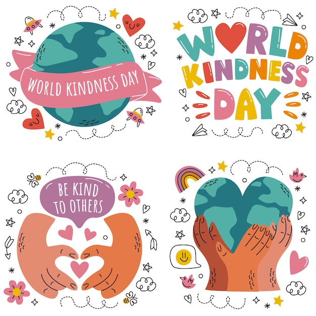 World kindness day sticker design