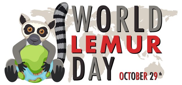 Дизайн баннера Всемирного дня лемуров