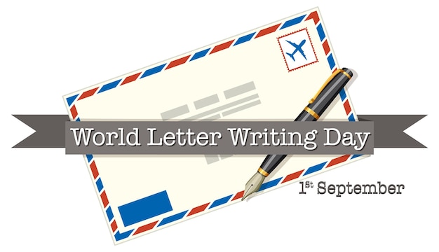 Дизайн баннера Всемирного дня письма