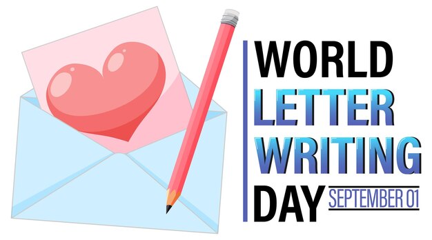 World Letter Writing Day Banner Design