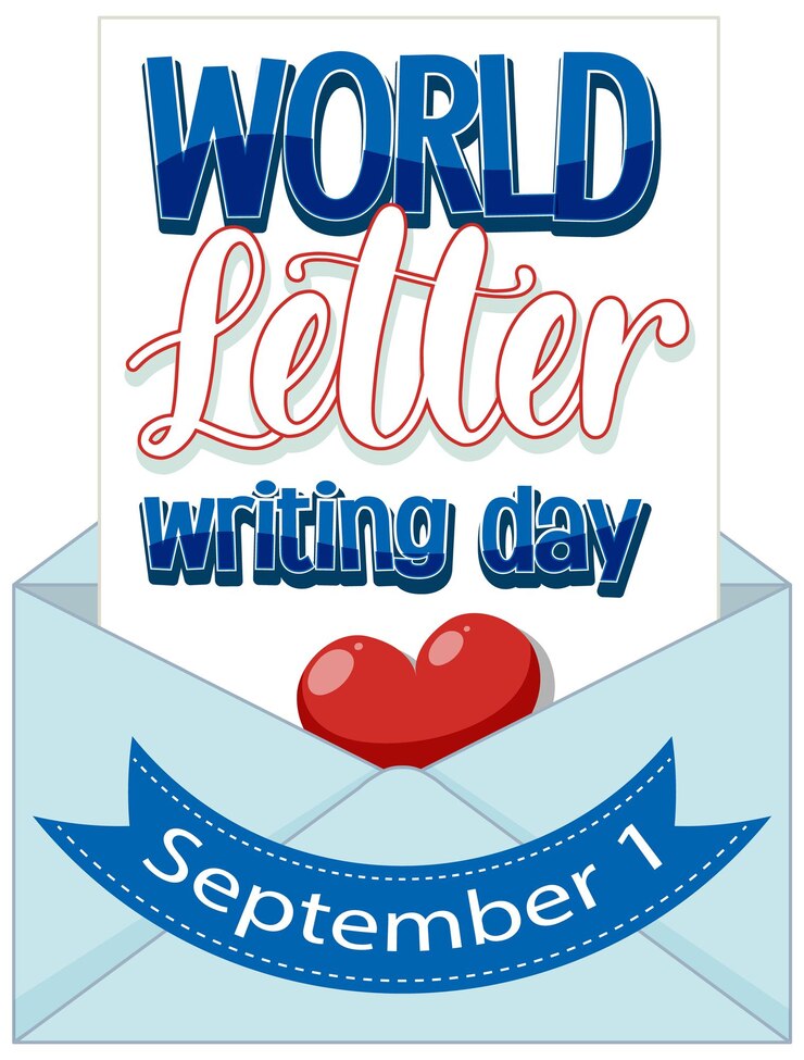 Free Vector world letter writing day banner design