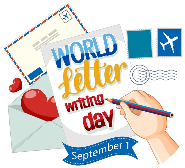 World Letter Writing Day Banner Design