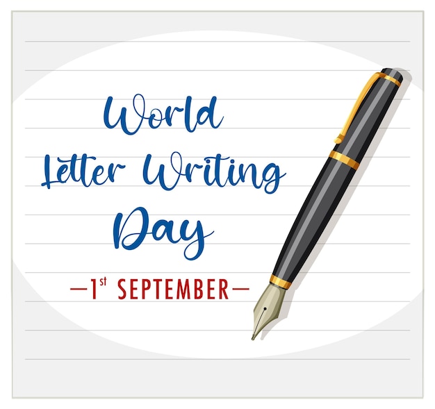 World Letter Writing Day Banner Design