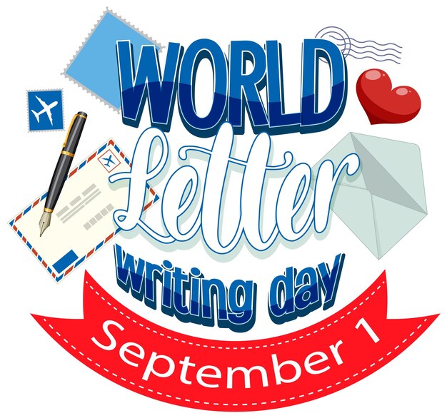 World Letter Writing Day Banner Design