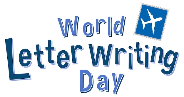 World letter writing day banner design