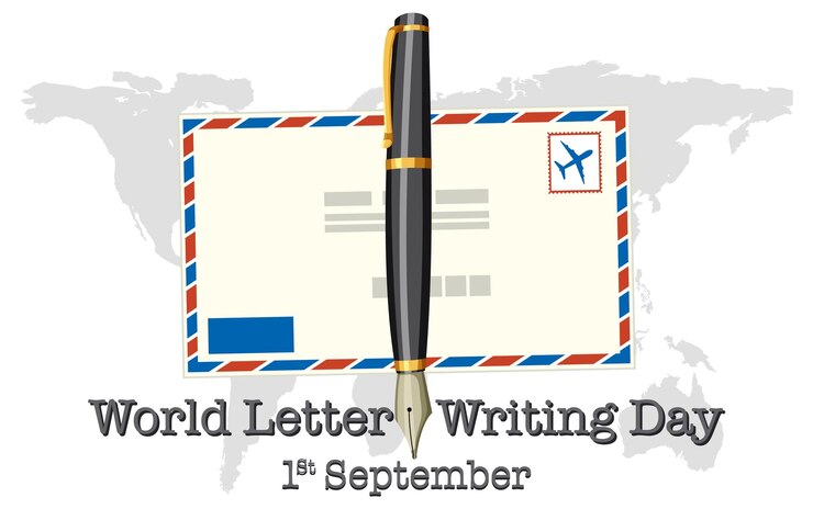 Free Vector world letter writing day banner design