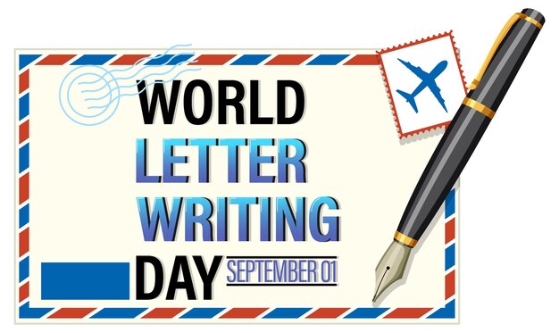 세계 편지 쓰기의 날 포스터 디자인