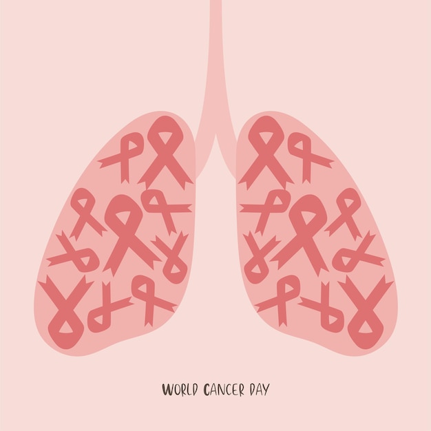 Free vector world lung cancer day.