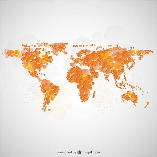 World map bubble design