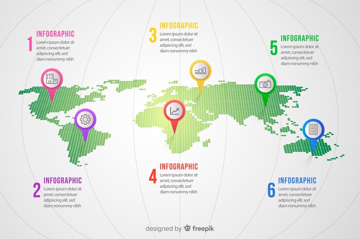 Free Vector world map business infographic