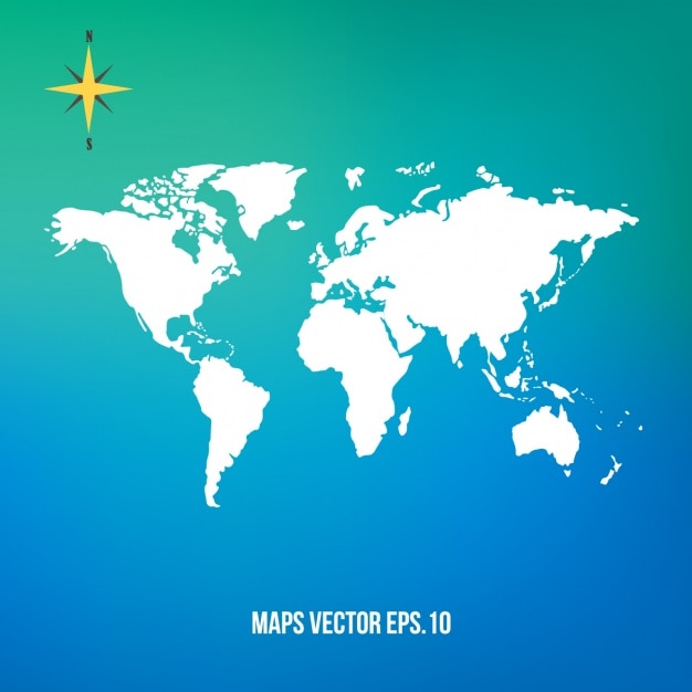 Бесплатное векторное изображение Карта мира дизайн