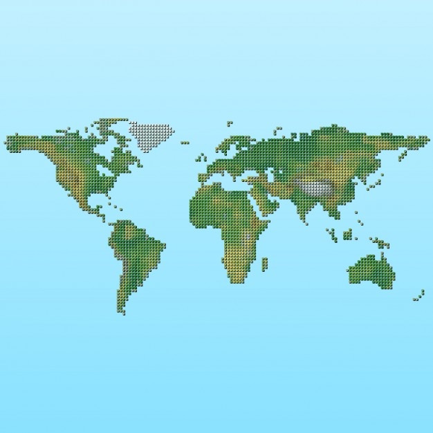 Earth, HD-Pixel, Country, Map