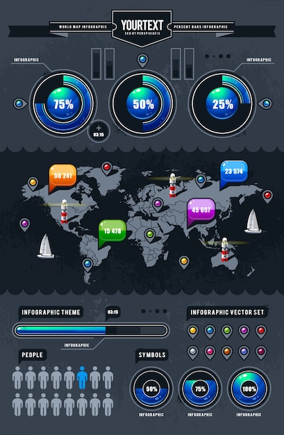 세계지도 infographic 디자인