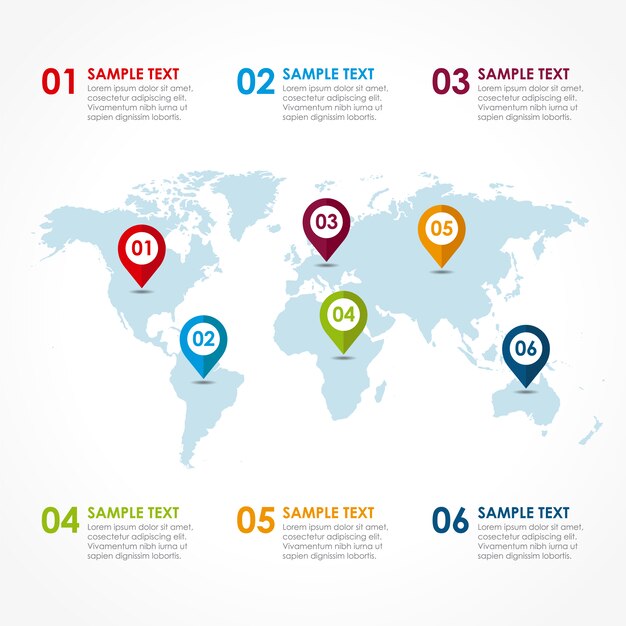 세계지도 infographic 디자인