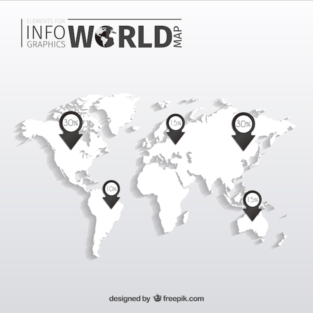 Карта мира инфографики