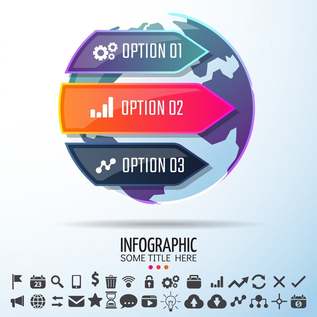 World Map Infographics Design 
