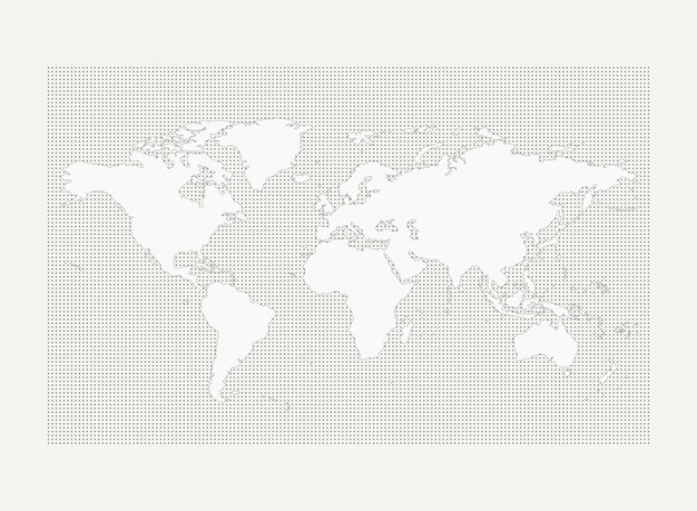 アジア地図の背景とドット 無料のベクター