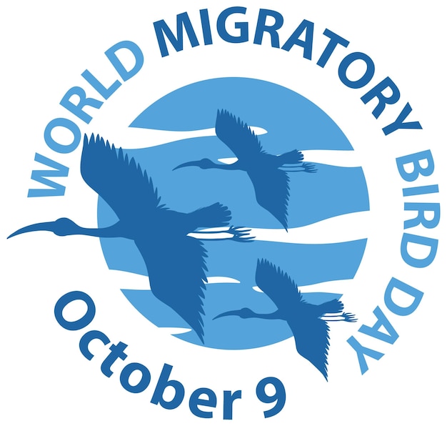 Free vector world migratory bird day banner concept