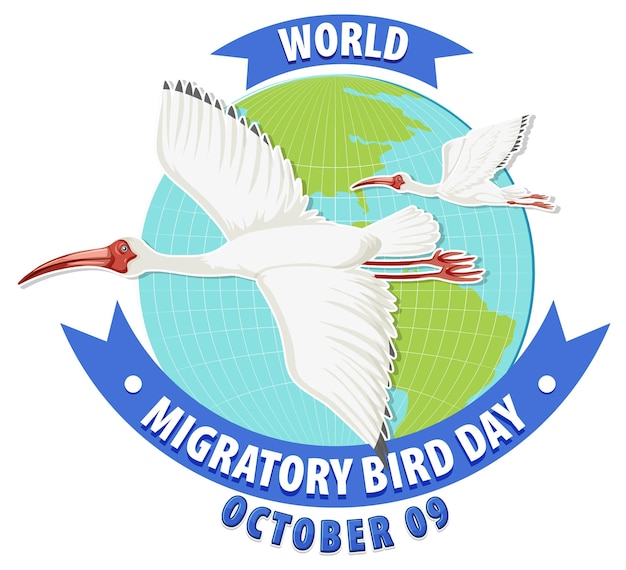 Дизайн баннера всемирного дня перелетных птиц