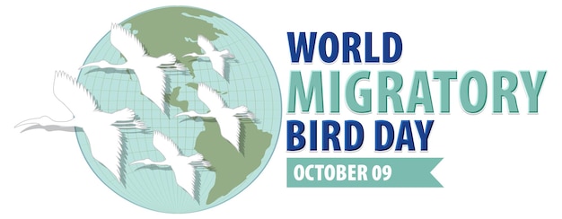 World migratory bird day banner design