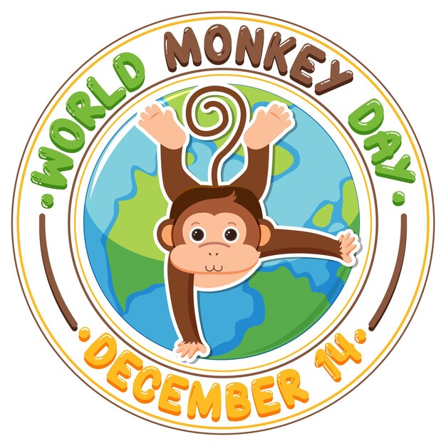 World monkey day poster design