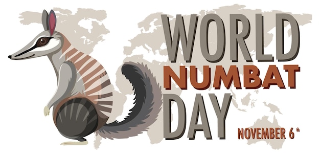 World Numbat Day Logo Concept