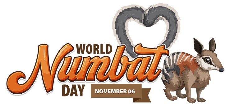 Free Vector world numbat day logo design