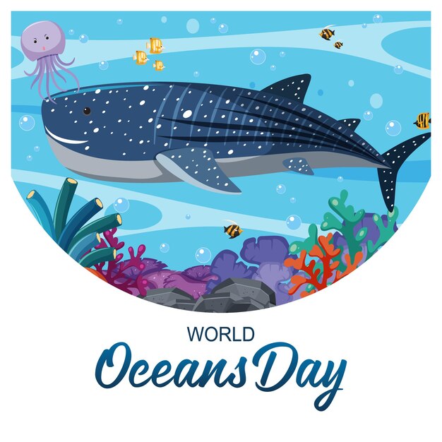 Free Vector Flat Design World Oceans Day Banners
