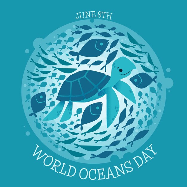 World oceans day concept