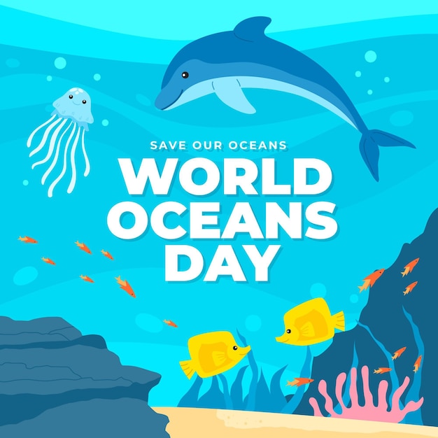 World oceans day concept