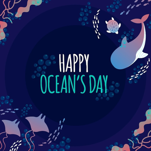 World oceans day concept