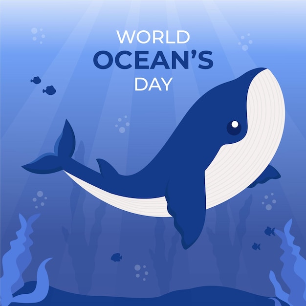 World oceans day event illustrated