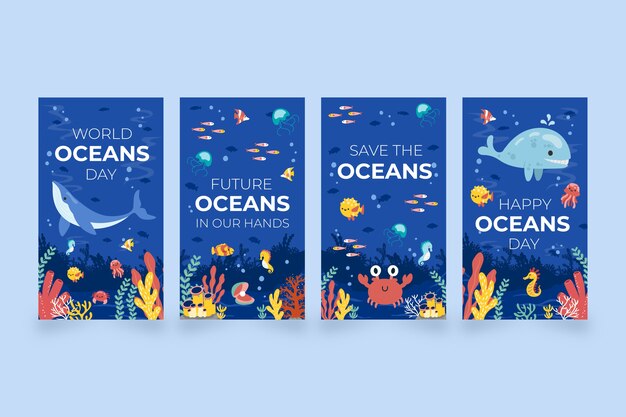 Всемирный день океанов рисованной плоские сборники рассказов ig