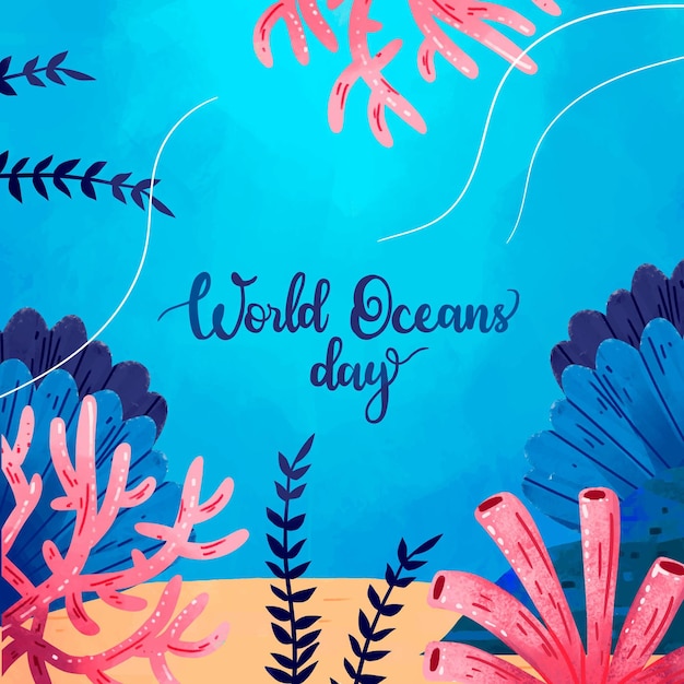 World oceans day theme