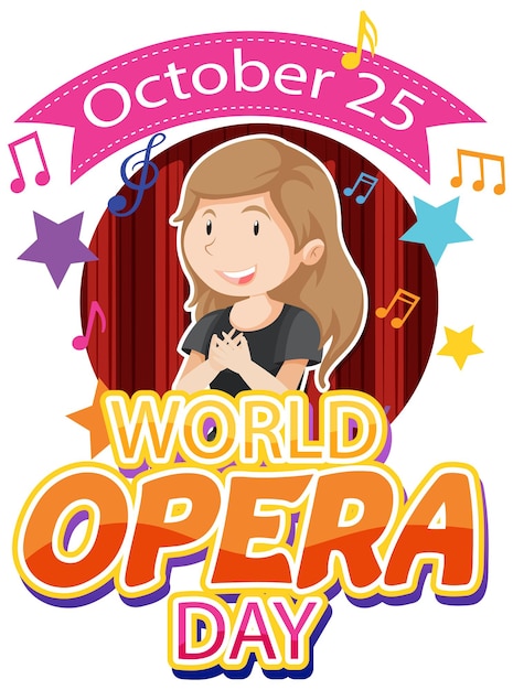 World opera day poster design