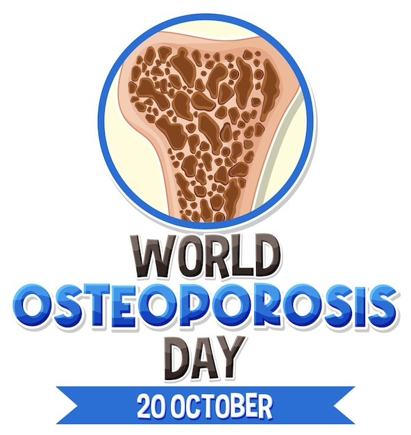 Free vector world osteoporosis day in october