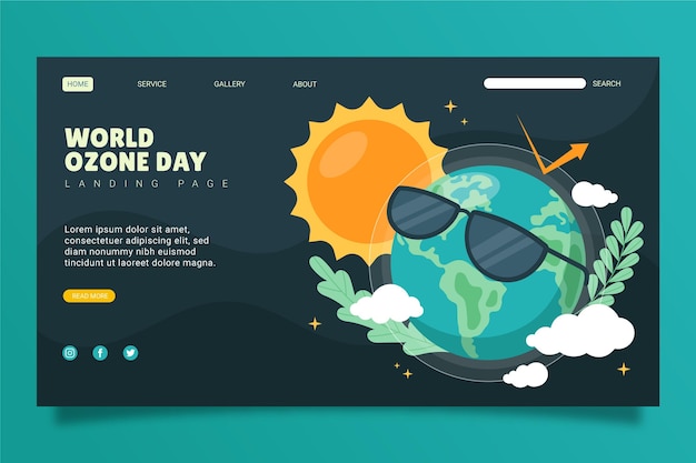 World ozone day landing page template