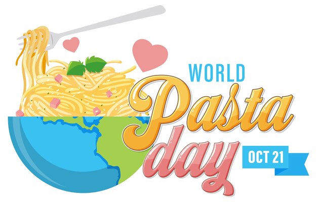 Free vector world pasta day banner design